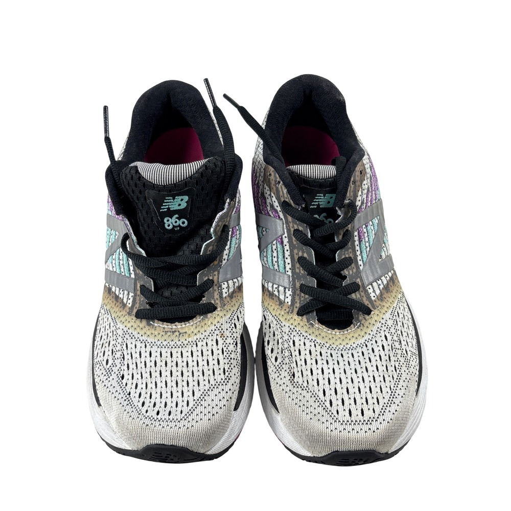 New Balance 860v9 Womens Running Shoes White Purple Teal W860WP9 Size 8